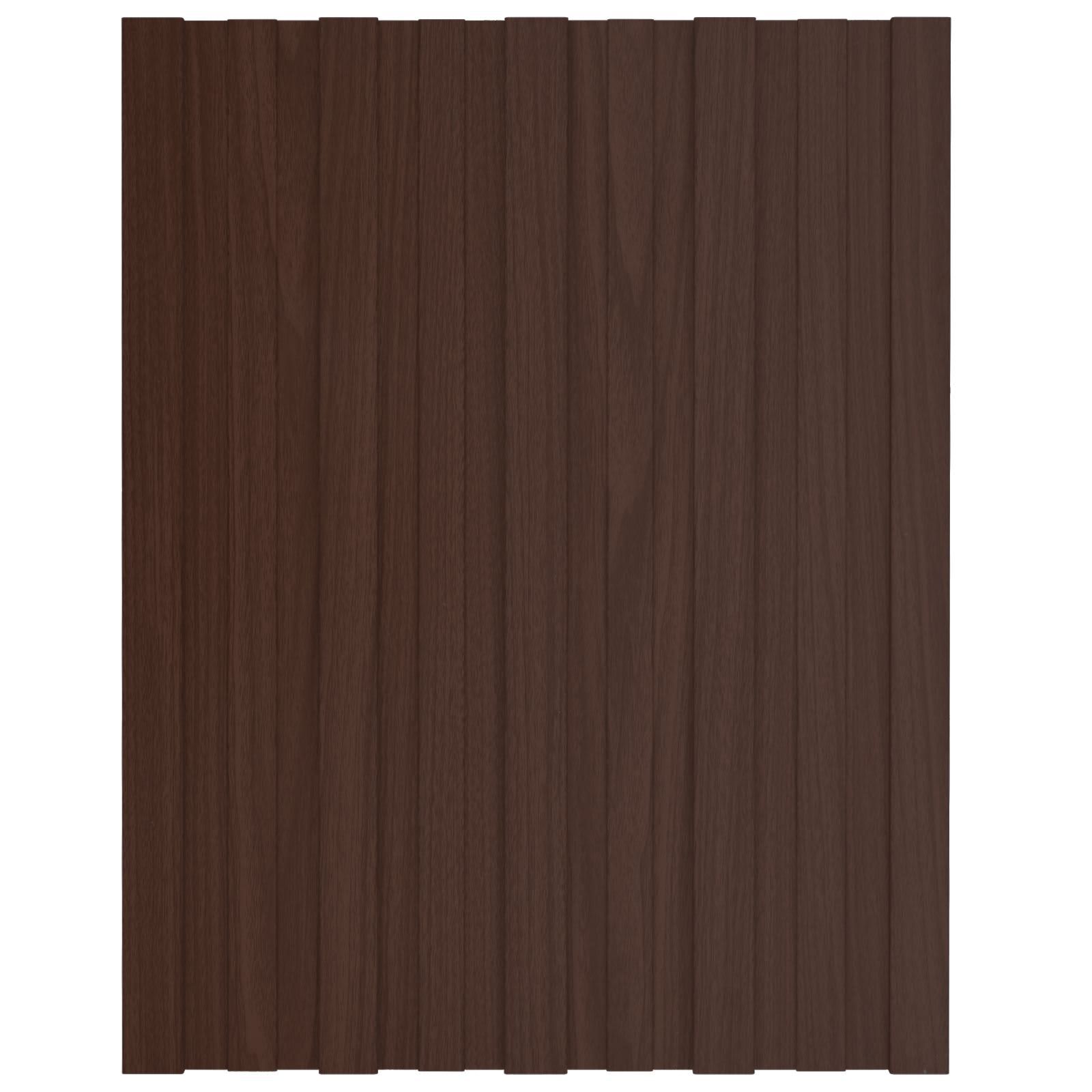 Dachpaneel 12 Stk. Braun 60 x 45 cm Verzinkter Stahl