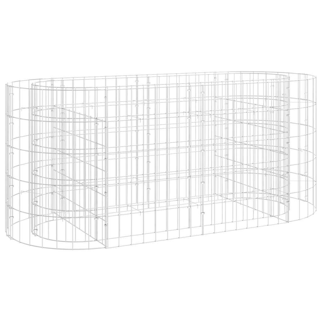 Gabionen-Hochbeet Verzinktes Eisen 120x50x50 cm