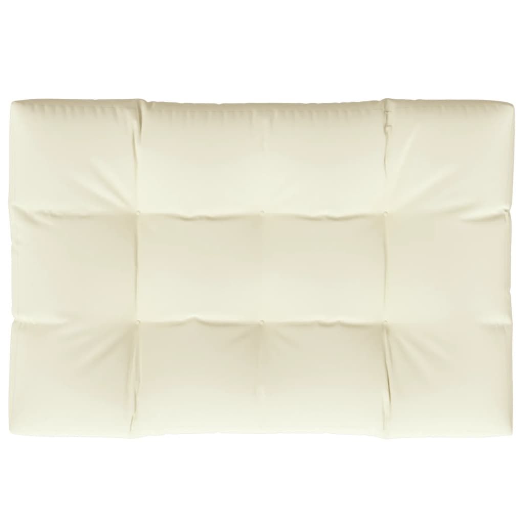 Palettenkissen Creme 120x80x12 cm Stoff