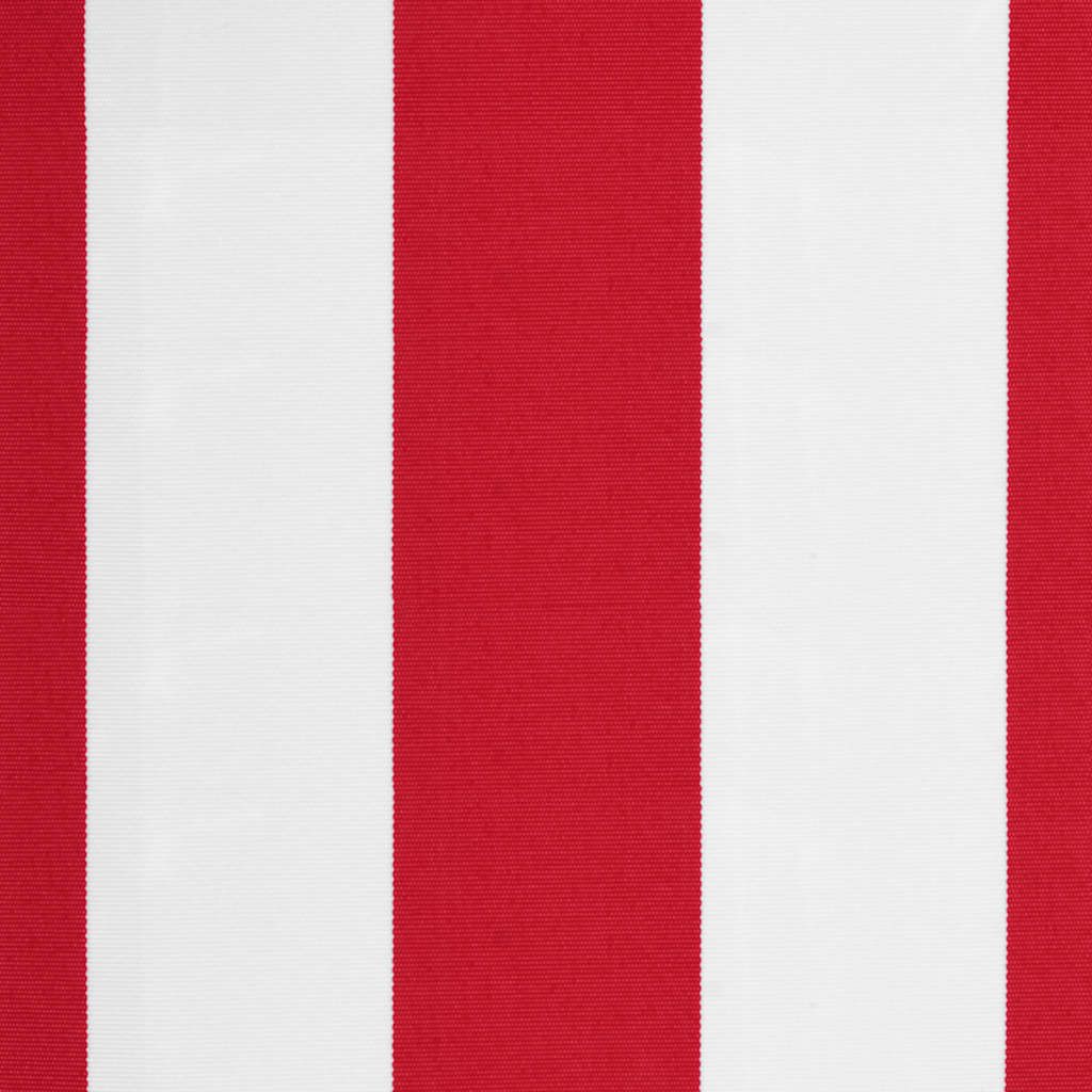 Ersatzstoff für Markise Rot und Weiß 3x2,5 m Polyester