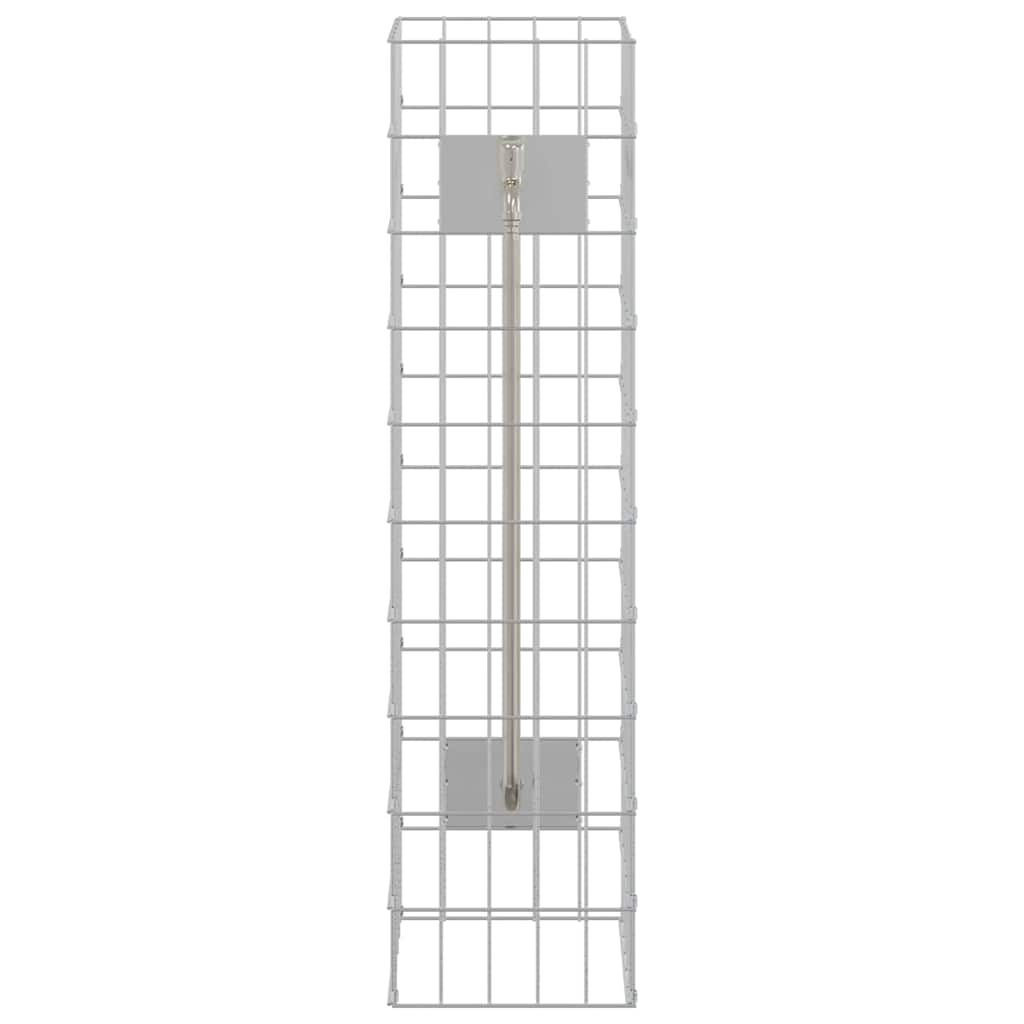 Gabionen Wasserhahn Silber 25 x 25 x 100 cm Edelstahl
