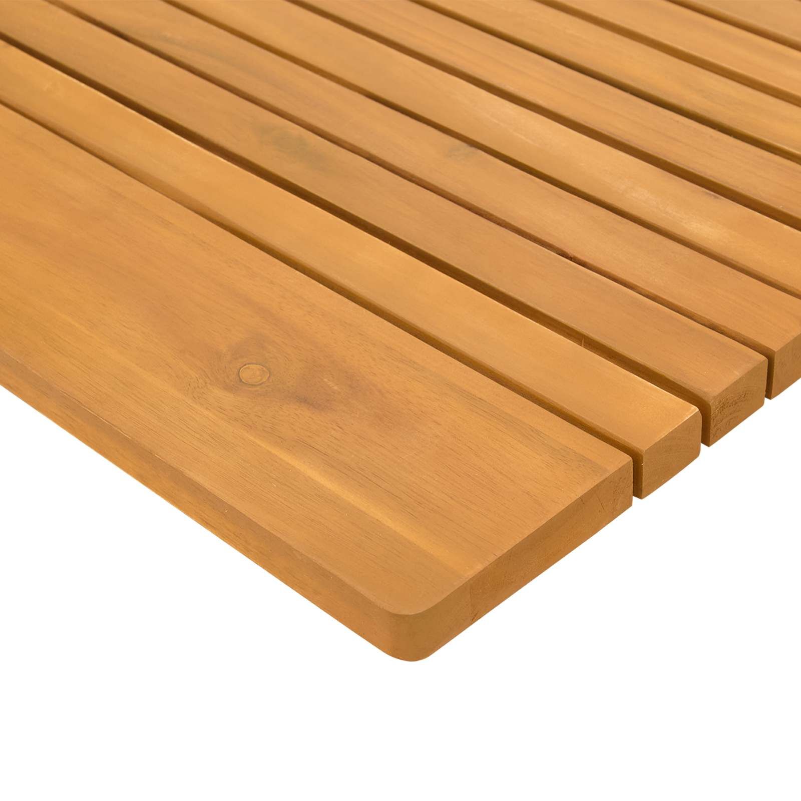 Badematte Uni Braun 100 x 55 cm Holz