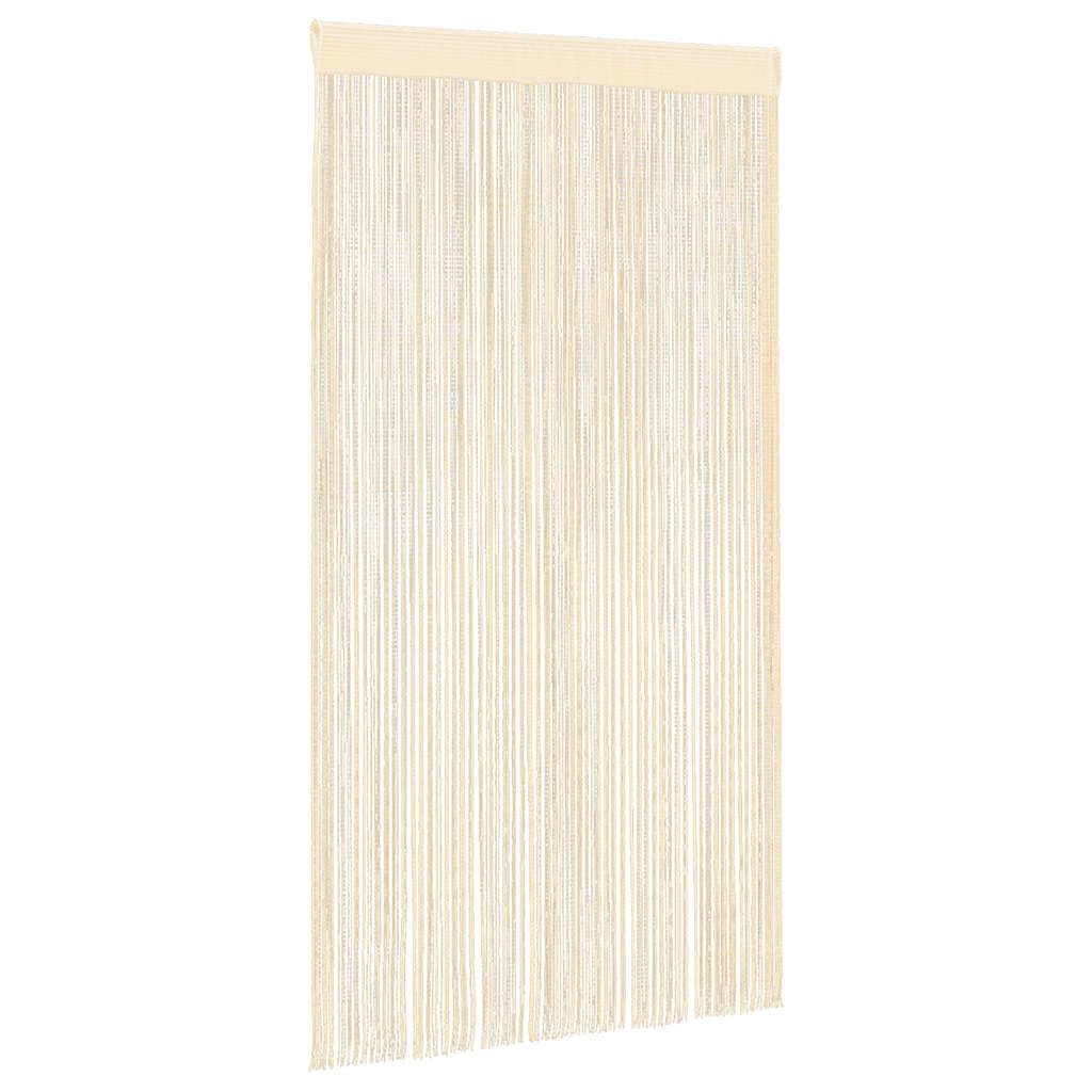 Fadenvorhänge 2 Stk. 140 x 250 cm Cremefarben