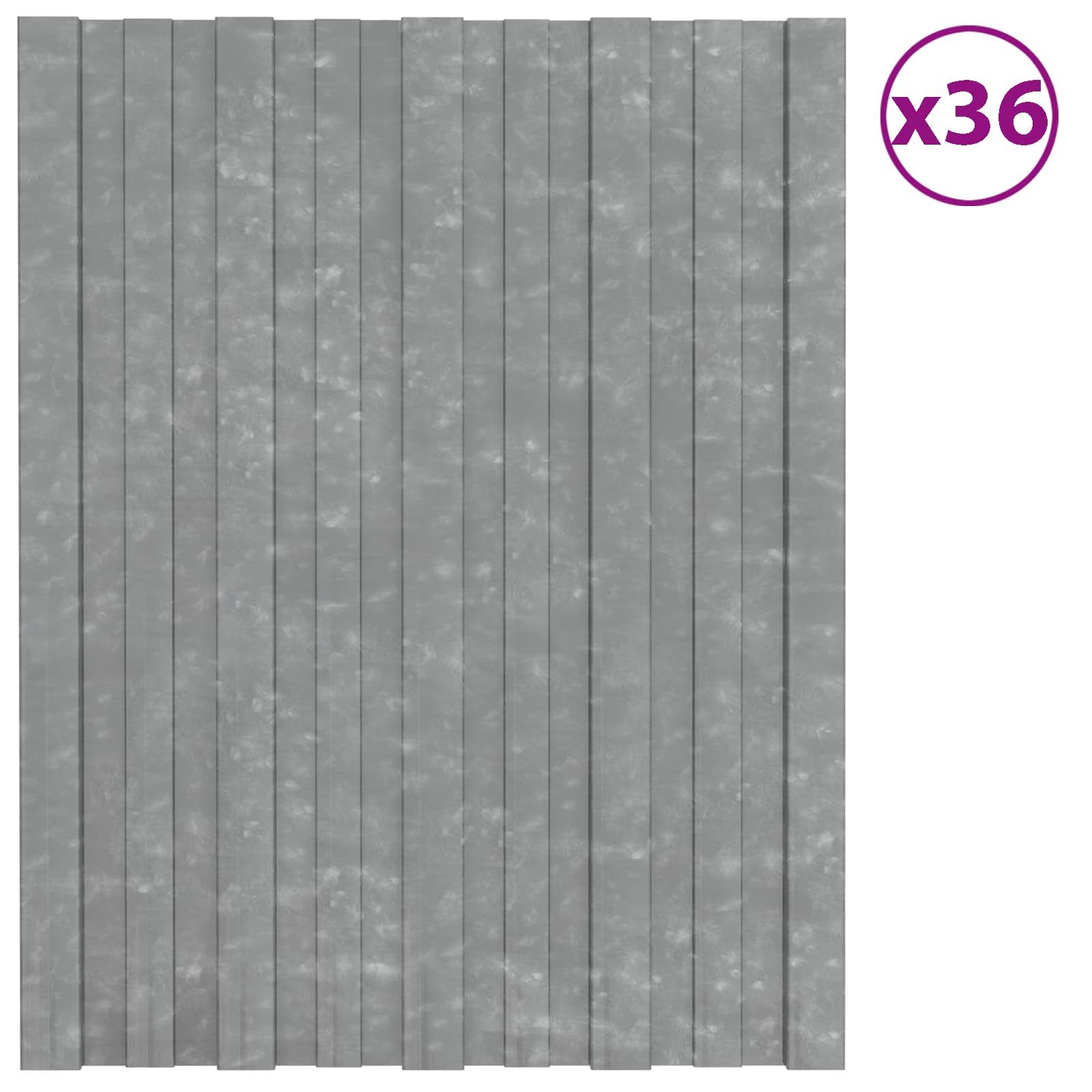 Dachpaneel 36 Stk. Silber 60 x 45 cm Verzinkter Stahl