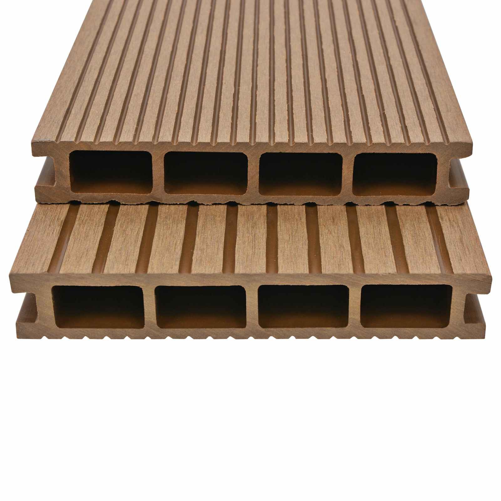 Terrassendiele 30 stk. Teakfarbe WPC
