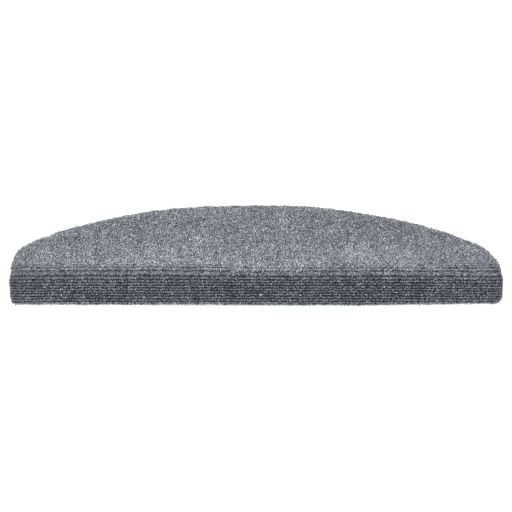 Stufenmatten Selbstklebend 15 Stk. 65x21x4 cm Hellgrau Halbrund Groß