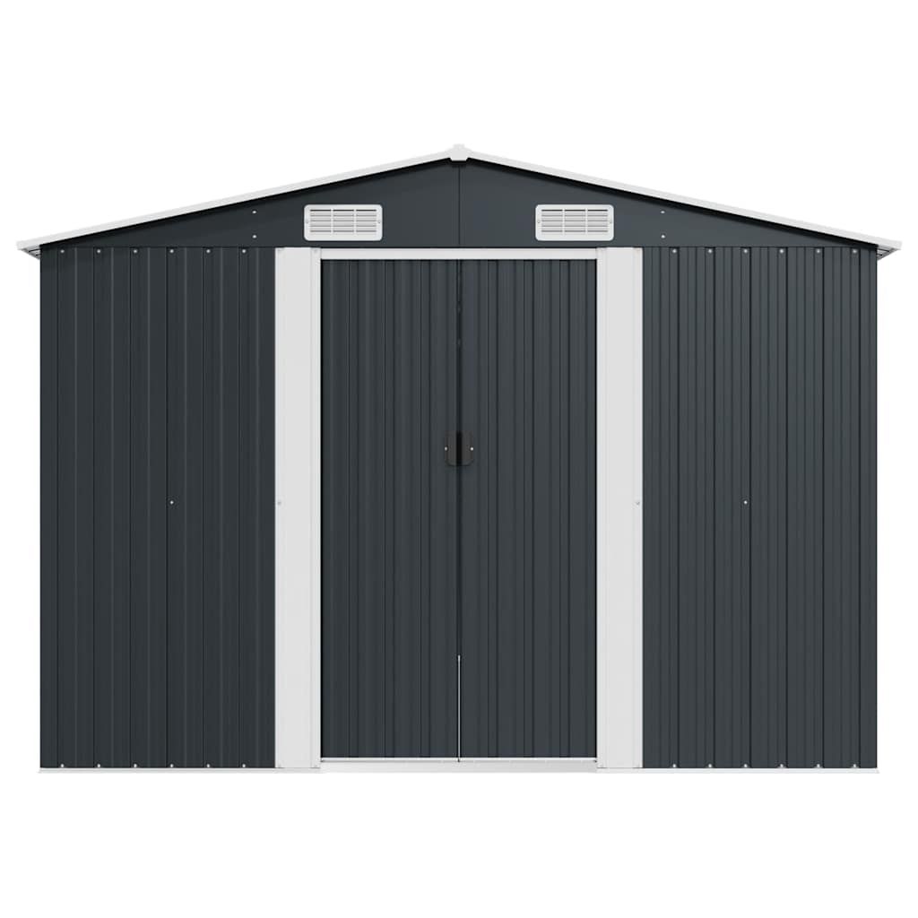 Gerätehaus 257x392x181 cm Metall Anthrazit