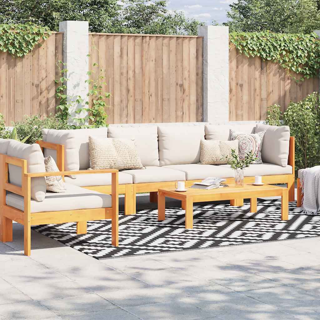 Outdoor-Teppich ARAKIL Weiß und Schwarz 190x290 cm PP