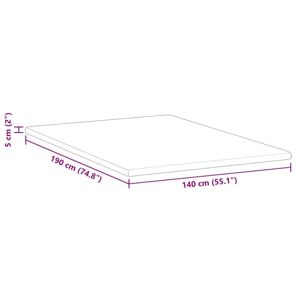 Kokosnuss Topper Weiß 140 x 190 cm Jacquard-Stoff