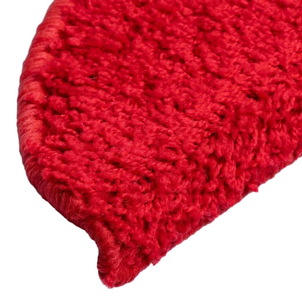 Stufenmatten 15 Stk. 56x17x3 cm Rot Halbrund