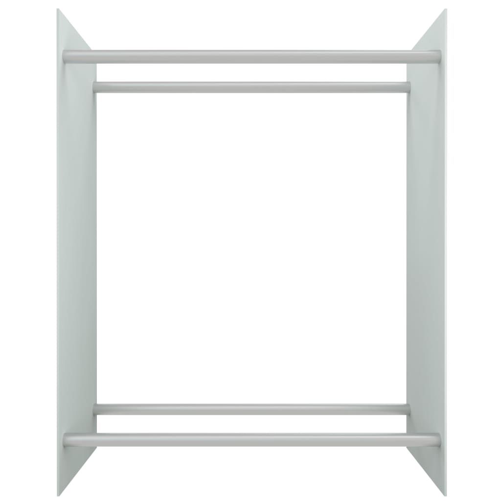 Brennholzregal Weiß 80x35x100 cm Hartglas