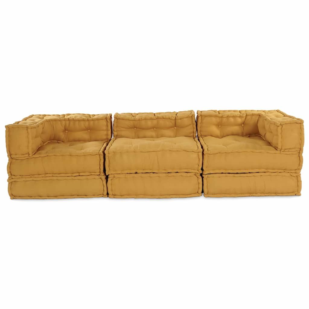 Modulare Sofagarnitur 3 pcs Gelb Stoff