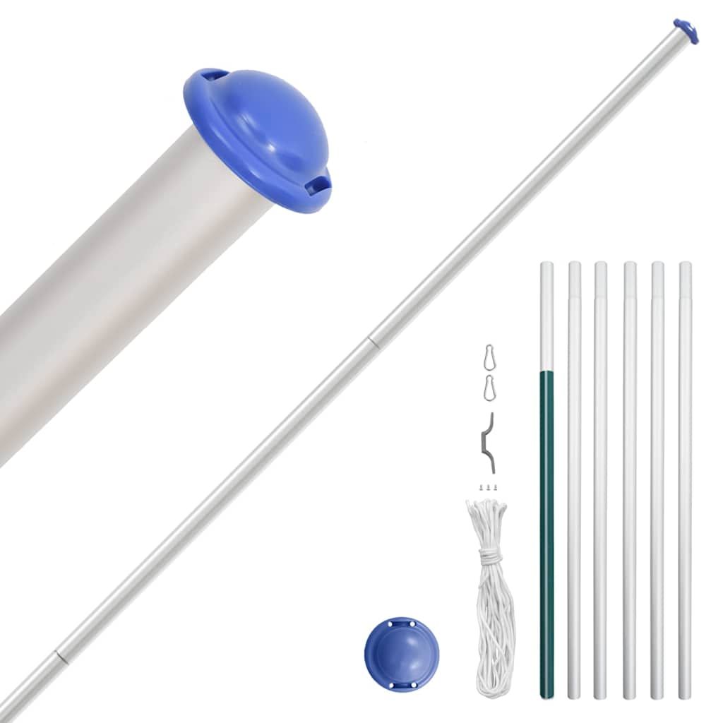 Flagge Portugals mit Mast 6,08 m Aluminium