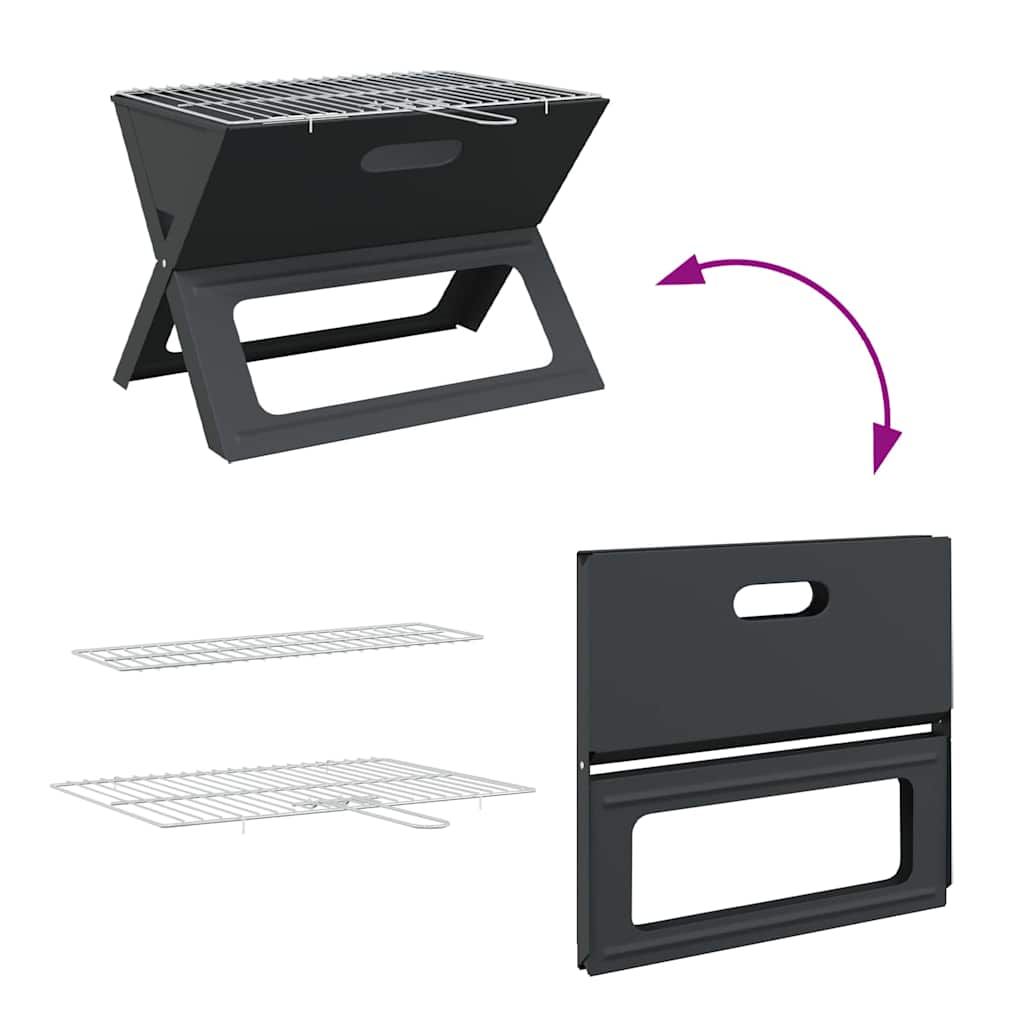 Outdoor Grill 46 x 31 x 31 cm Stahl Schwarz