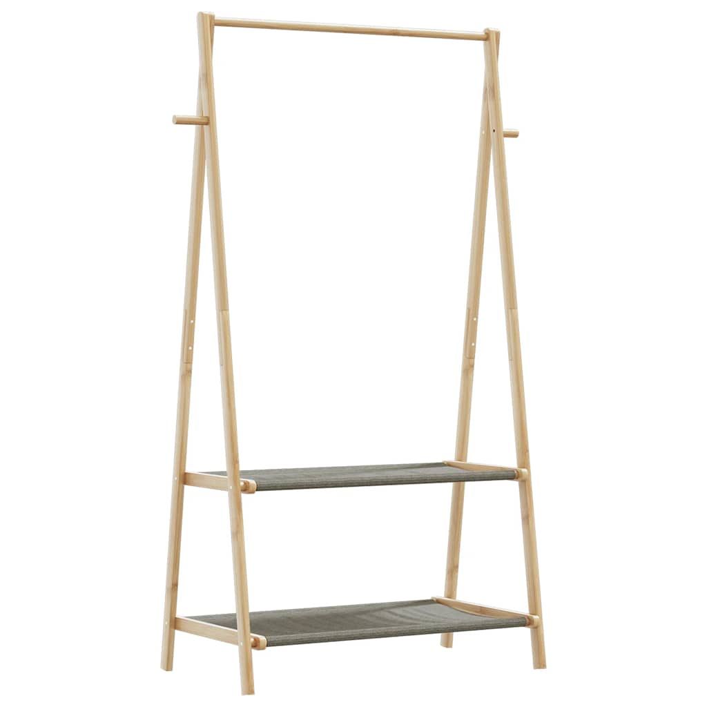 Kleiderständer mit Ablagen 96x45,5x150,5 cm Bambus