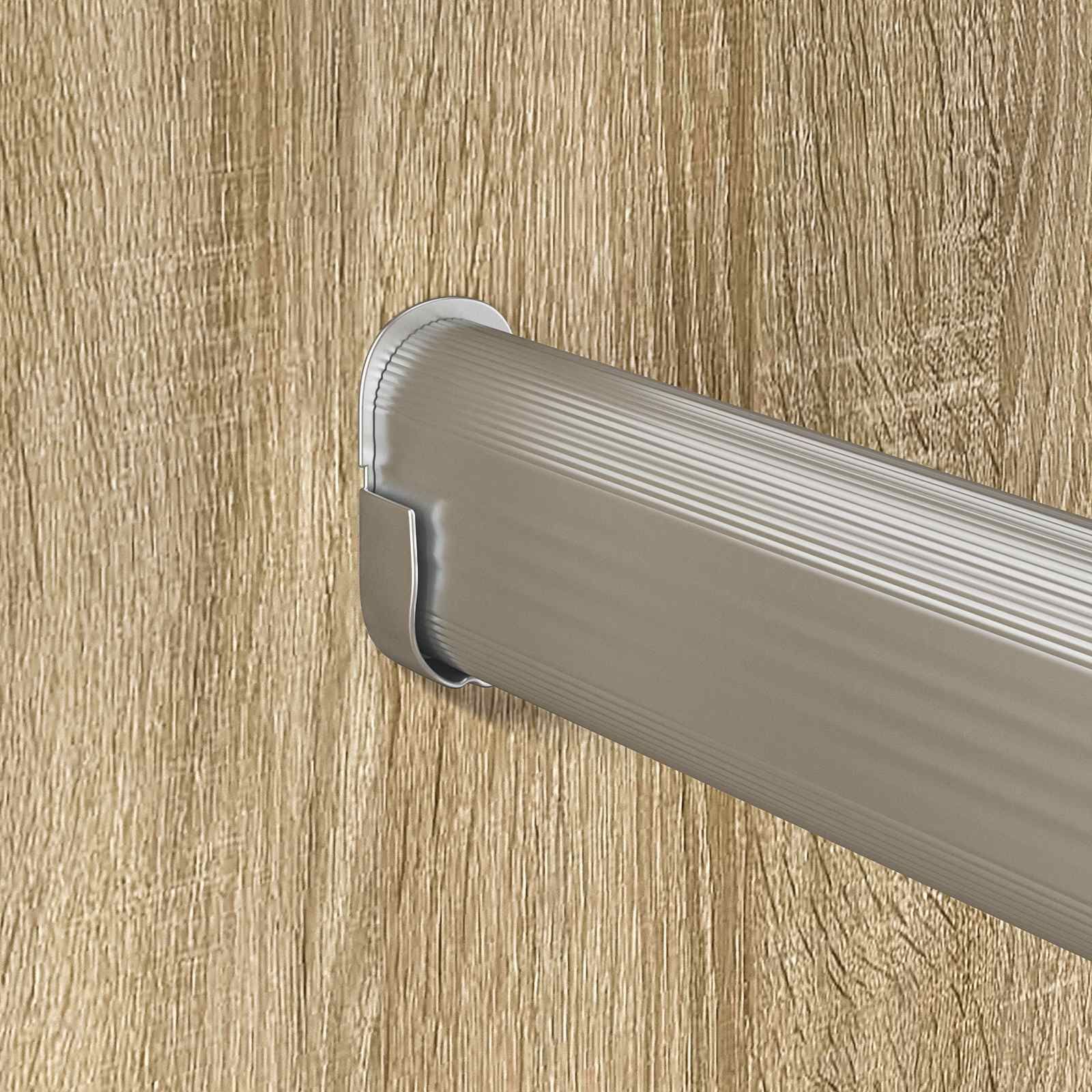 Kleiderstange 2 stk. Silber 371,5 x 15 x 29 mm