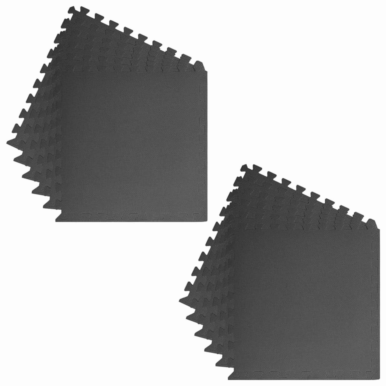 Pool Bodenschutzmatte 12 stk. Schwarz 4,32 ㎡ EVA-Schaum