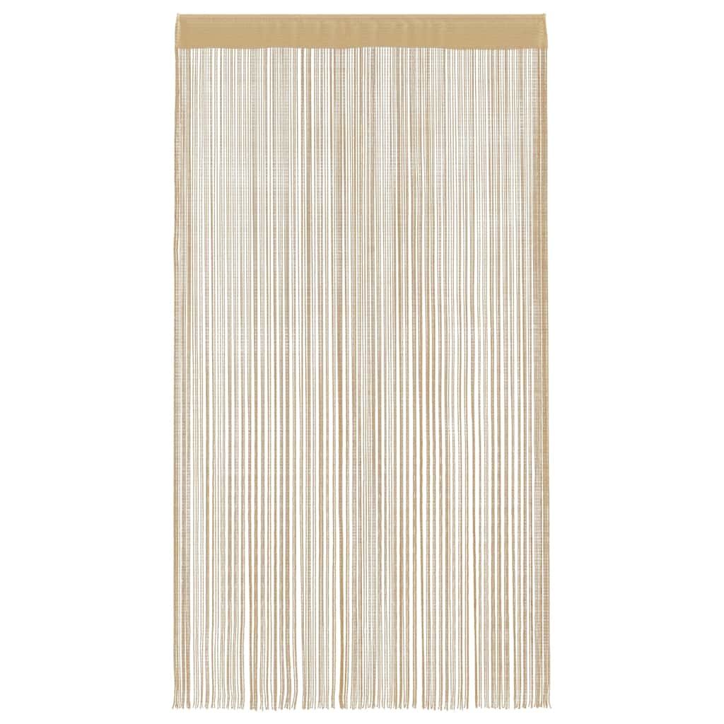 Fadenvorhänge 2 Stk. 100 x 250 cm Beige