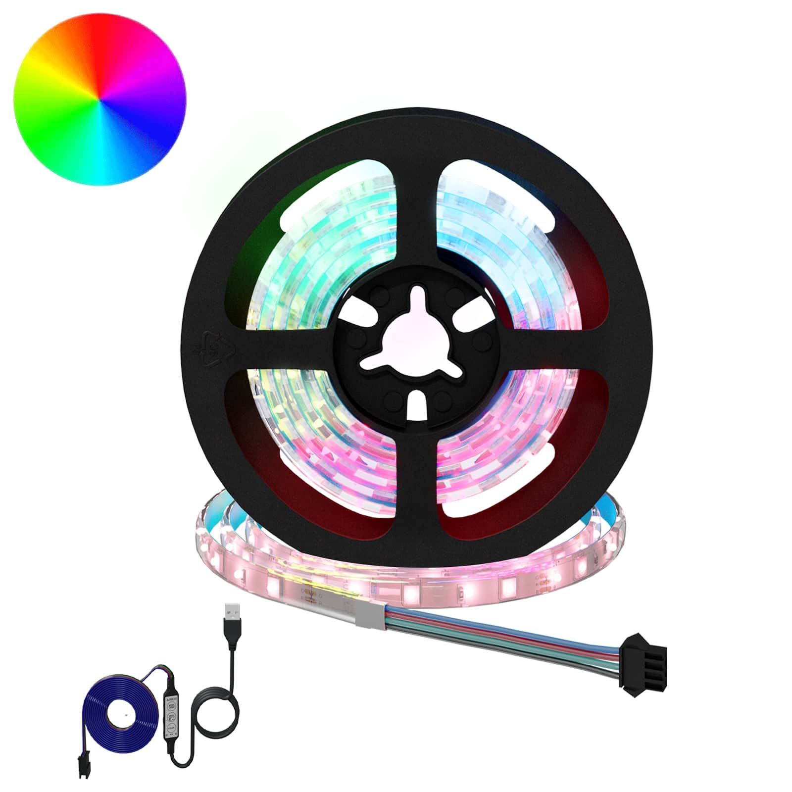LED-Streifen 2 stk. Schwarz und Transparent