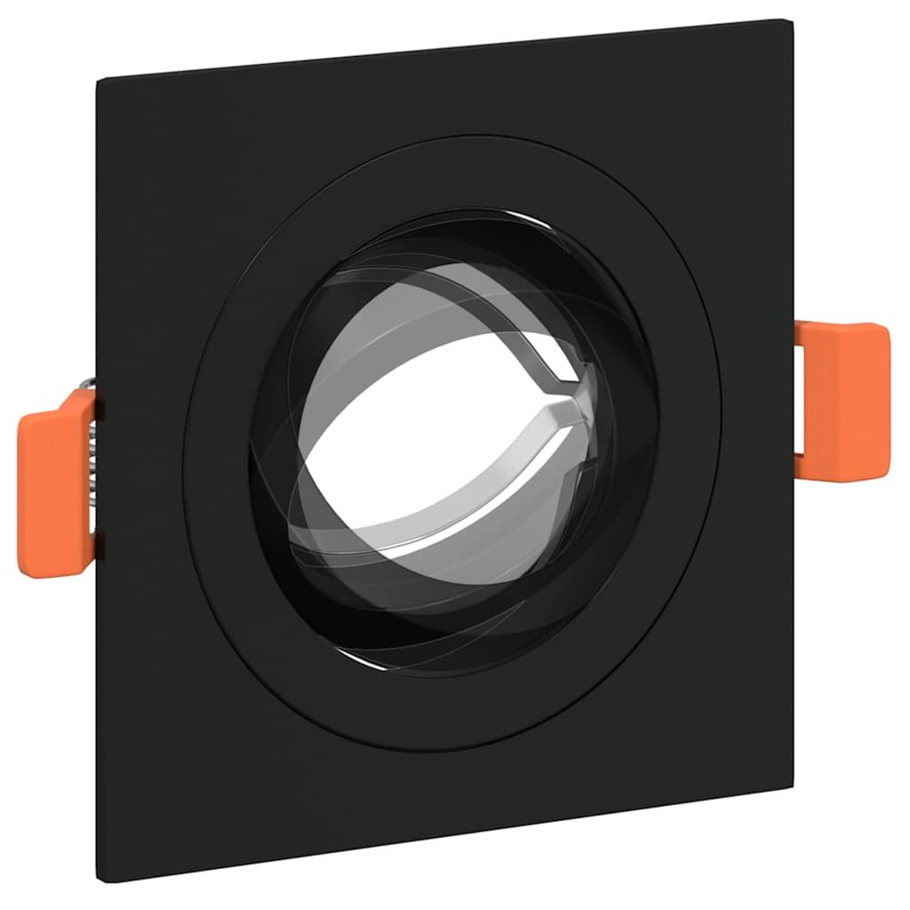 Spotlight 6 Stk. Schwarz 9 x 9 x 2 cm Aluminium
