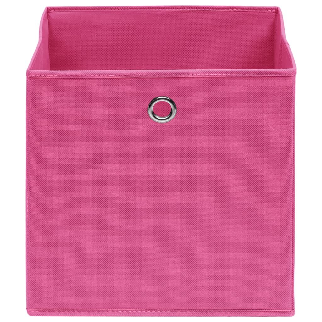 Aufbewahrungsboxen 10 Stk. Rosa 32x32x32 cm Stoff