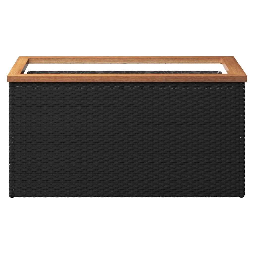 Pflanzkübel Schwarz 80x40x40 cm Poly Rattan