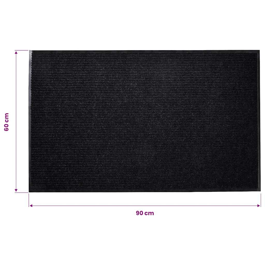 Türmatte Schwarz 90 x 60 cm PVC