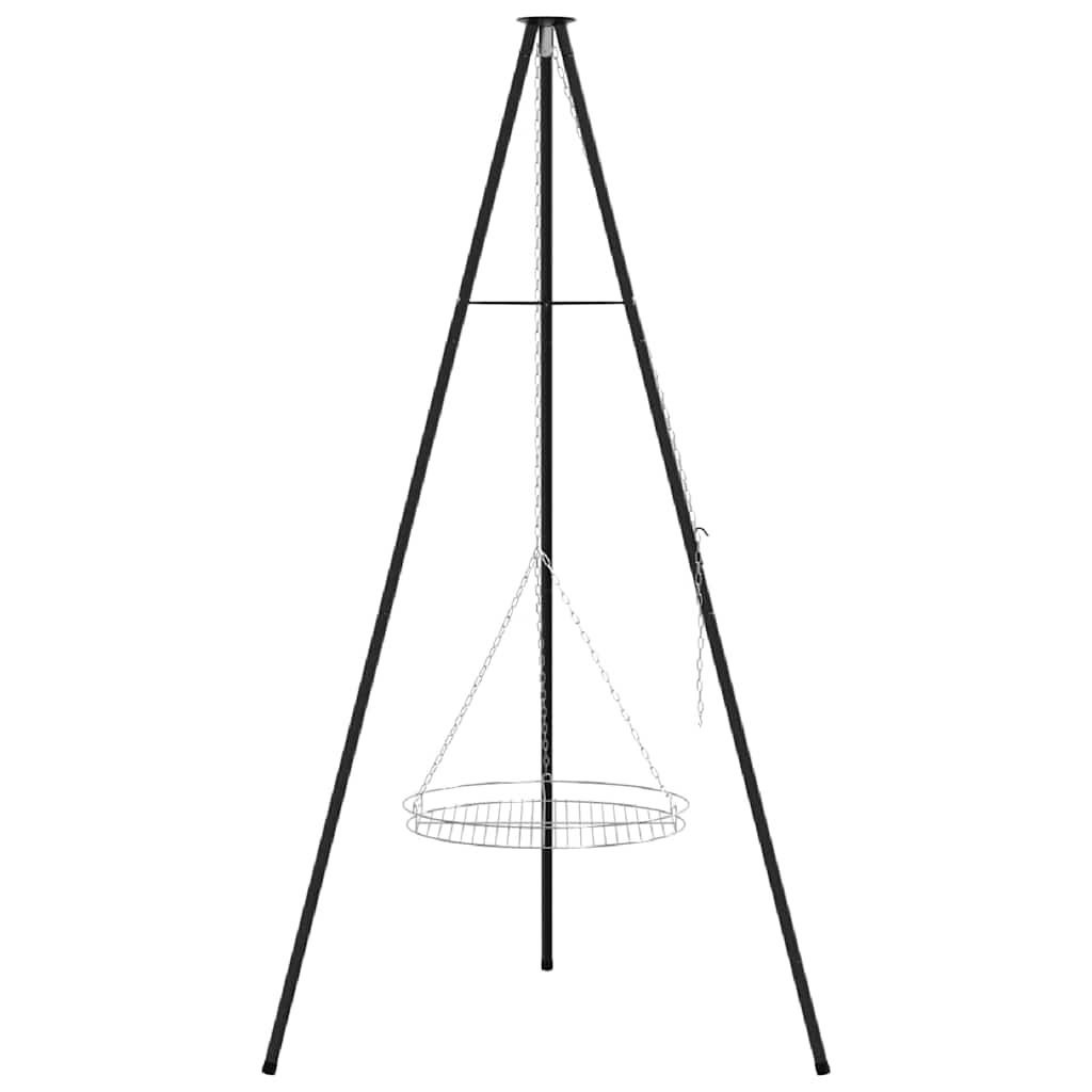 Lagerfeuer Stativ 2 pcs Schwarz Stahl