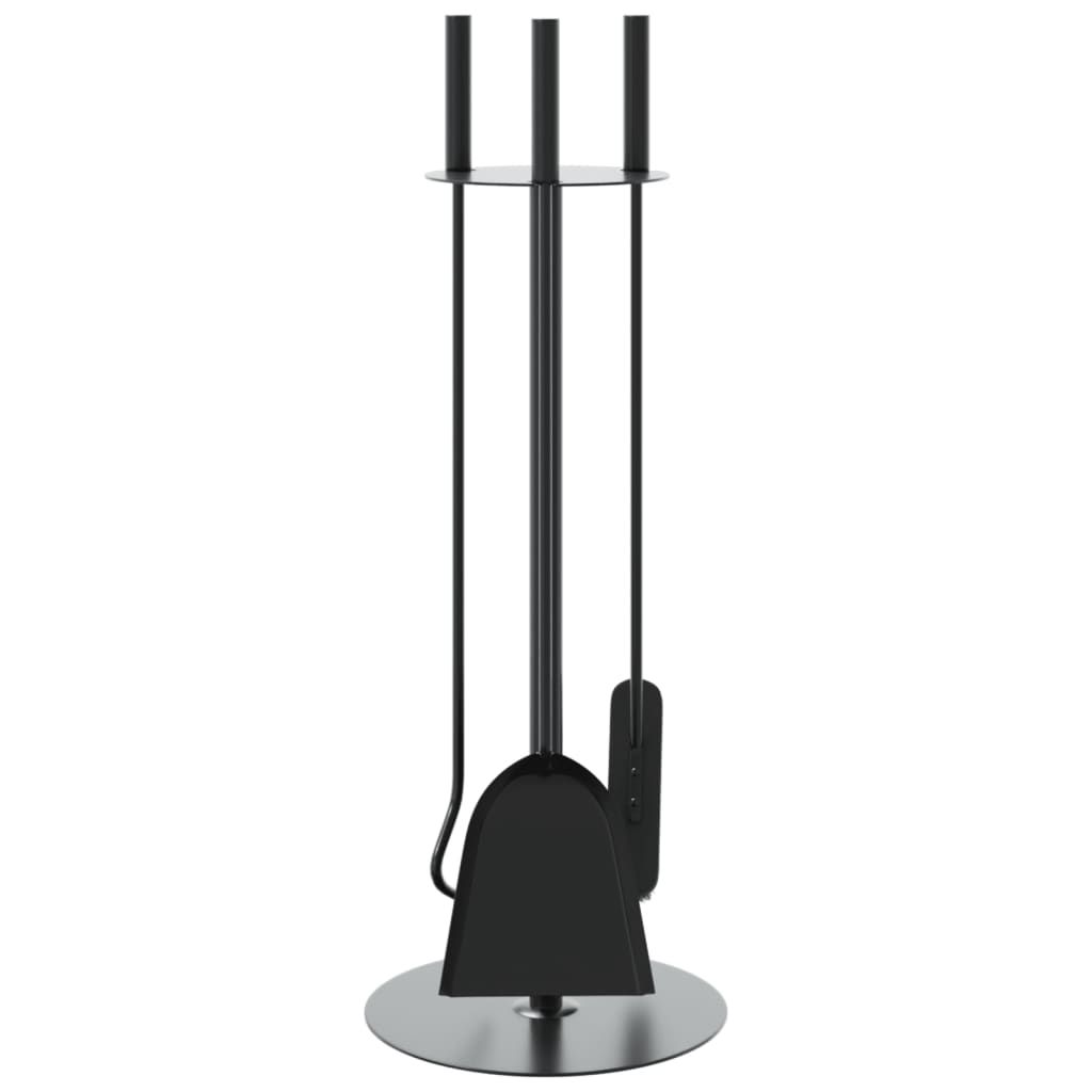 4-teiliges Kaminbesteck-Set 22 x 59 cm Stahl