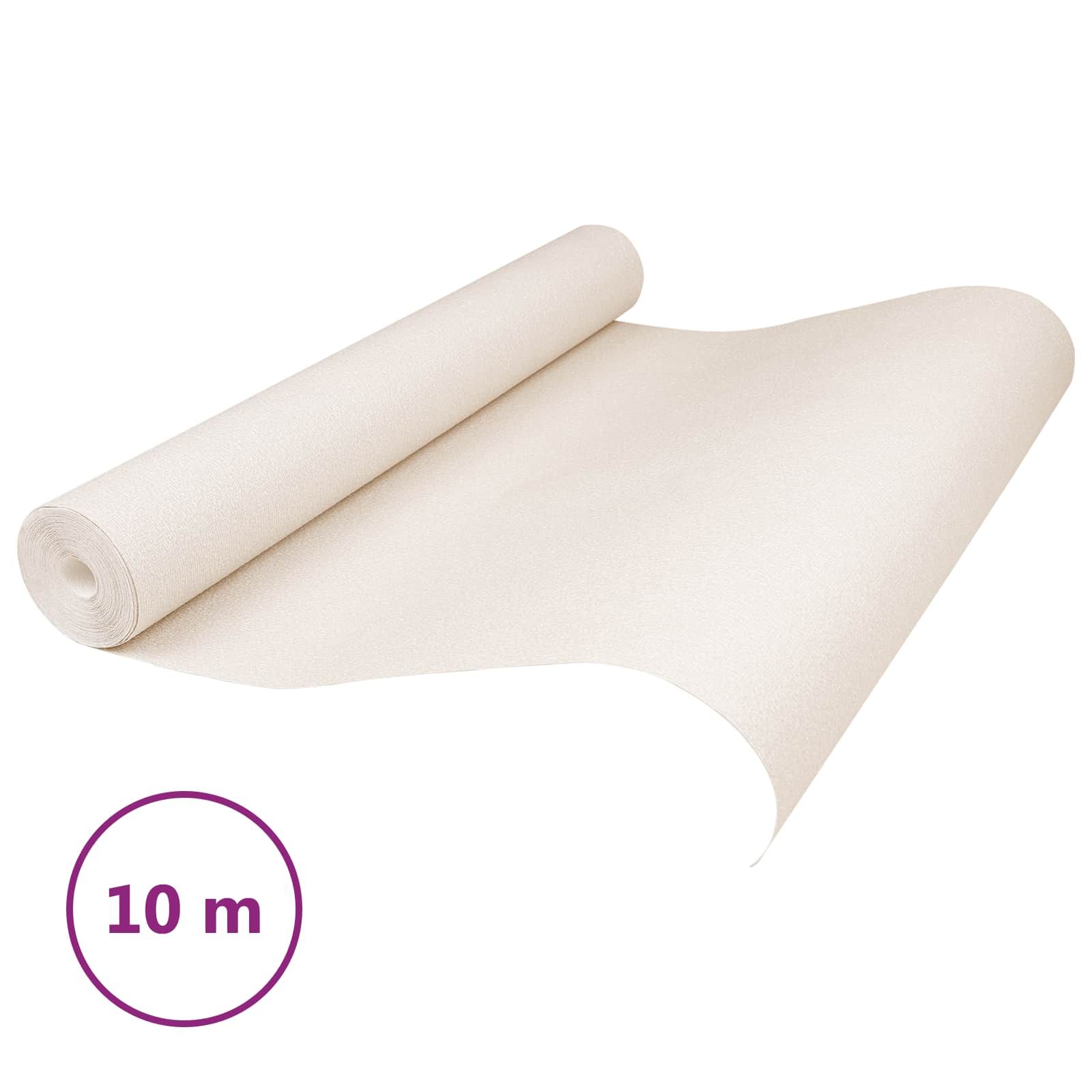 3D Solid Tapete Gestreift Beige 10 x 0,53 m Vliesstoff