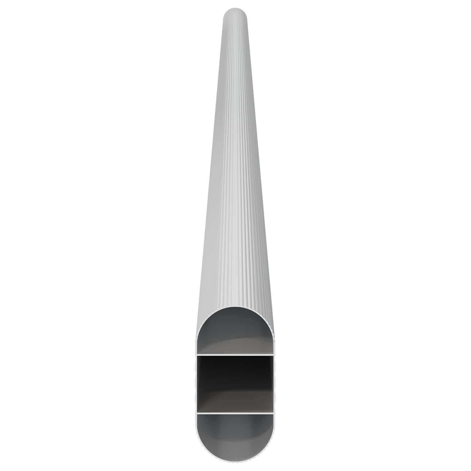 Kleiderstange 12 pcs Silber 664 x 15 x 29 mm Aluminiumlegierung