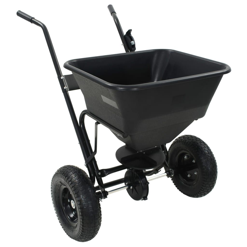 Handstreuwagen Salzstreuer PVC und Stahl 106x73x76 cm 45 L