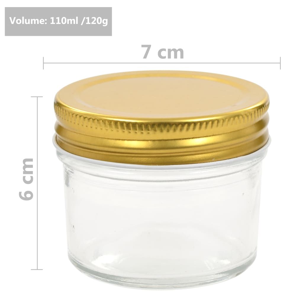 Marmeladengläser mit goldenem Deckel 96 Stk. 110 ml