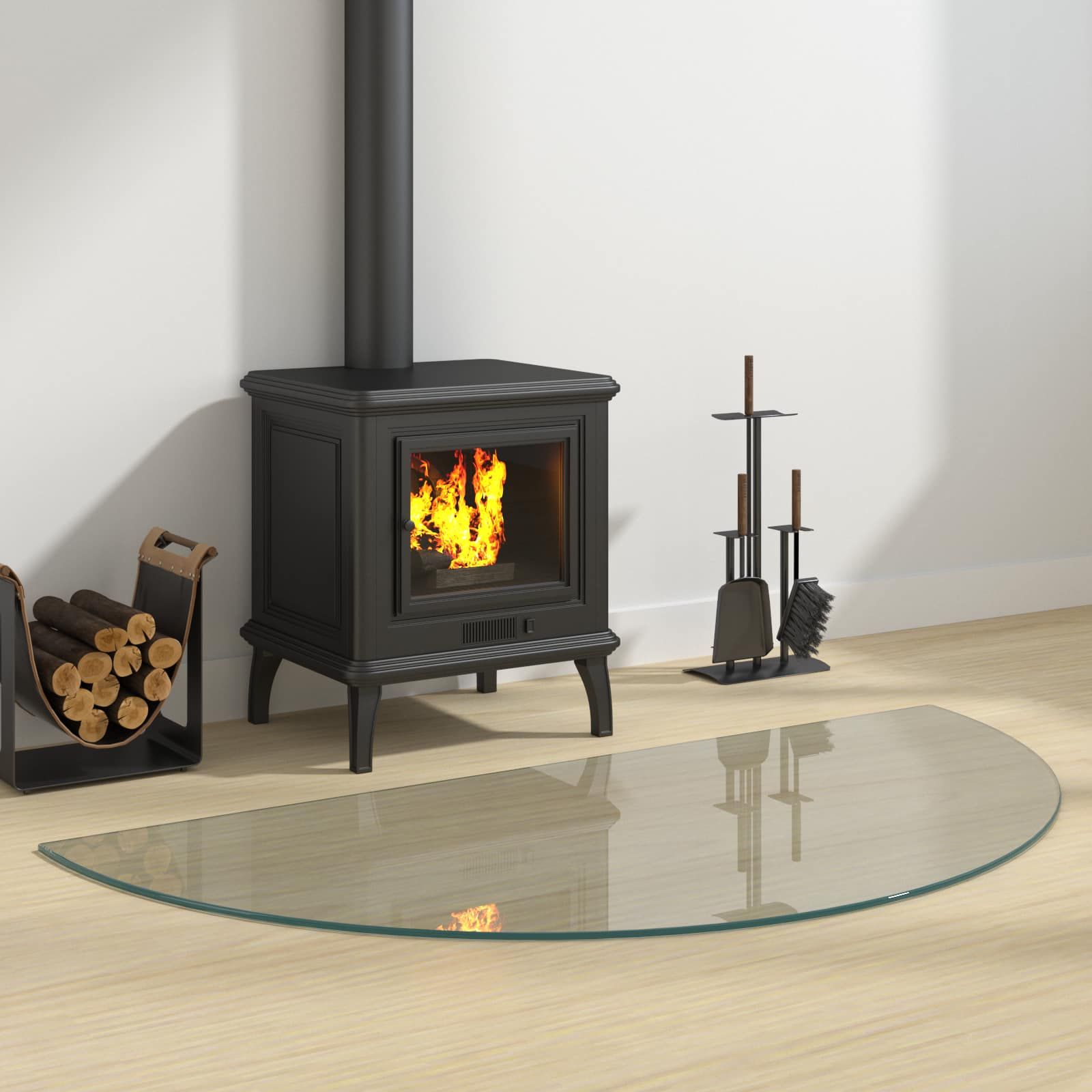 Feuerstelle Glasplatte Transparent 1200 x 600 mm Glas