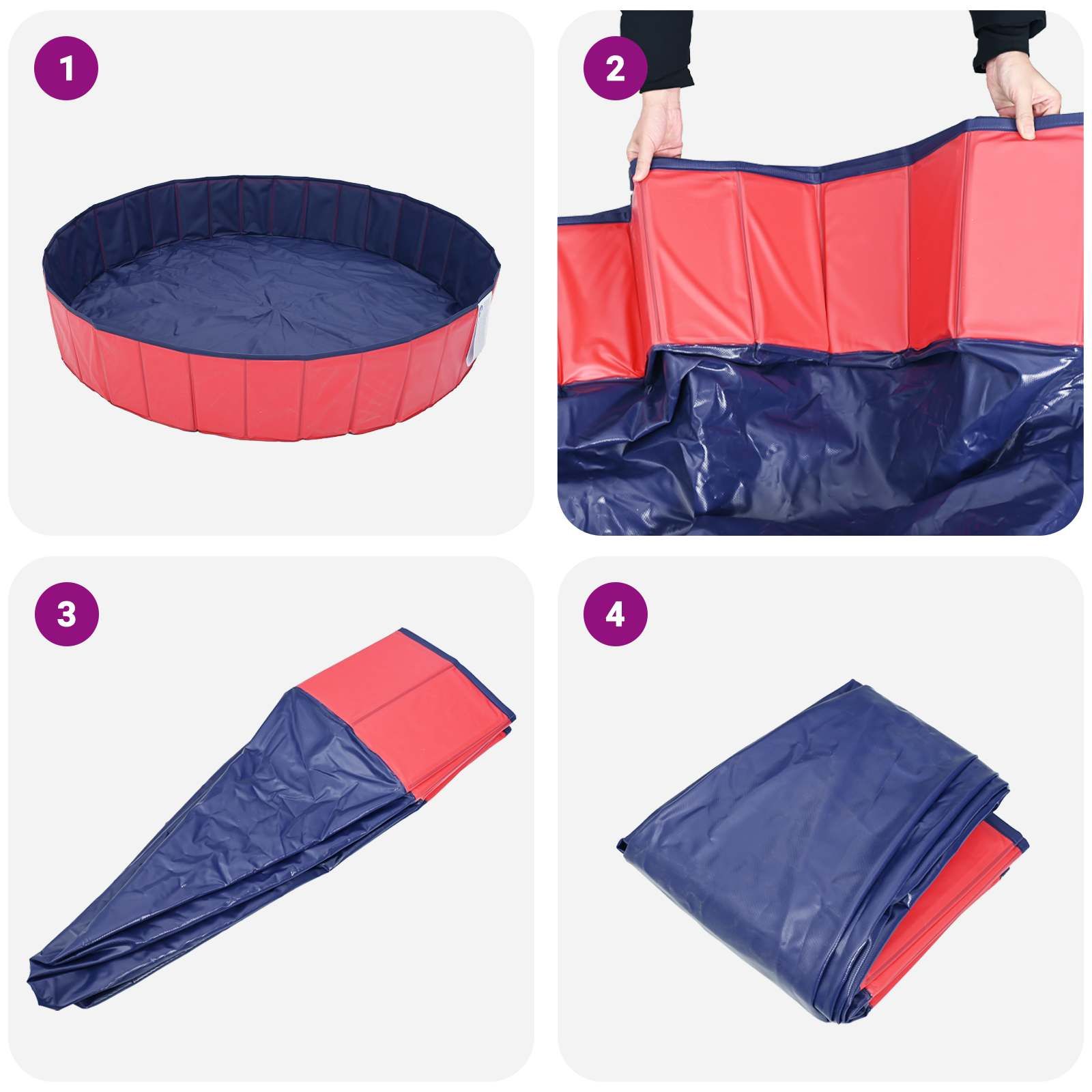 Kinder Schwimmbecken Ø 160 x 30 cm Rund für Rot und Blau
