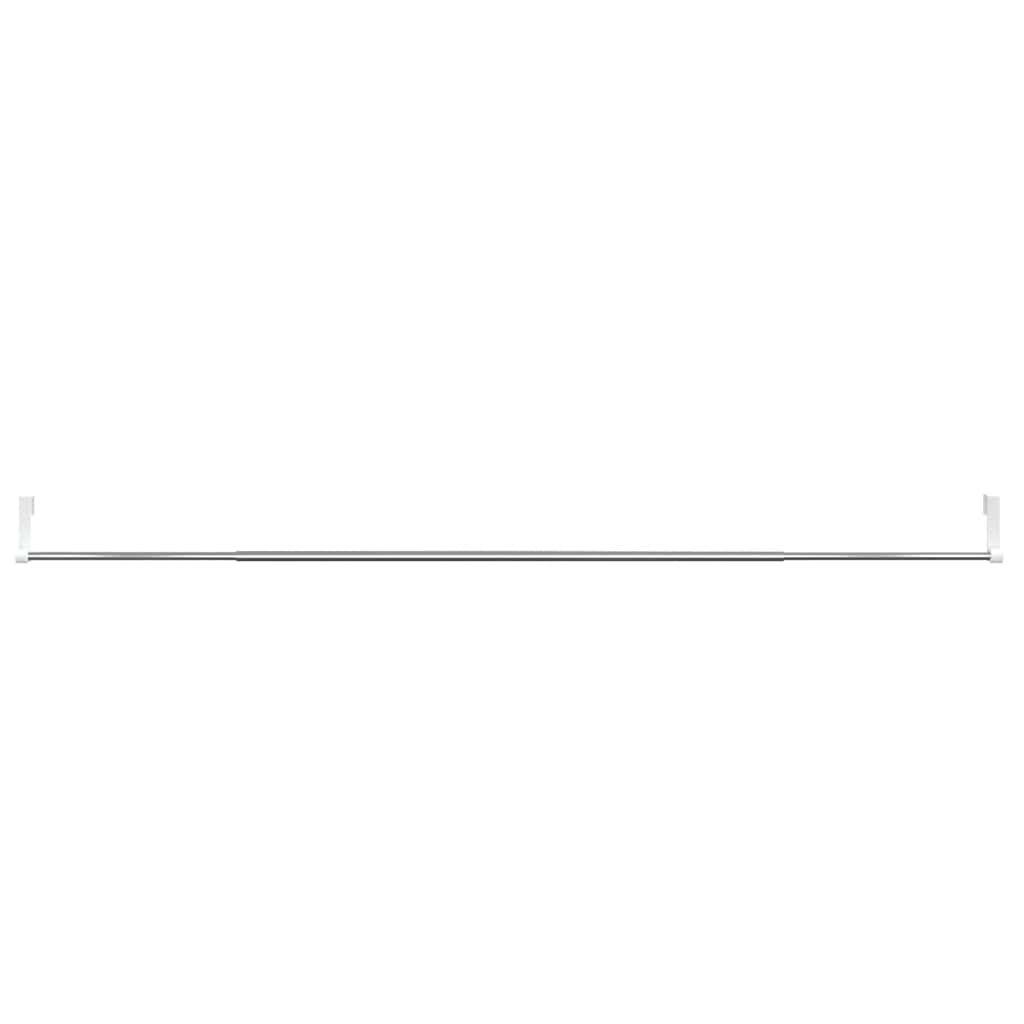Gardinenstangen 2 Stk. Weiß und Silbern 90-135 cm Aluminium