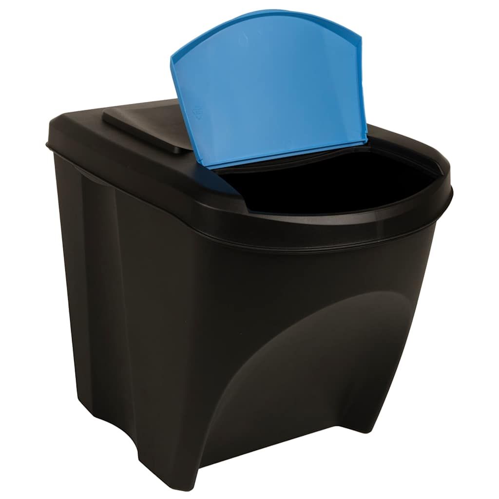 Stapelbare Mülleimer 3 Stk. Anthrazit 75 L