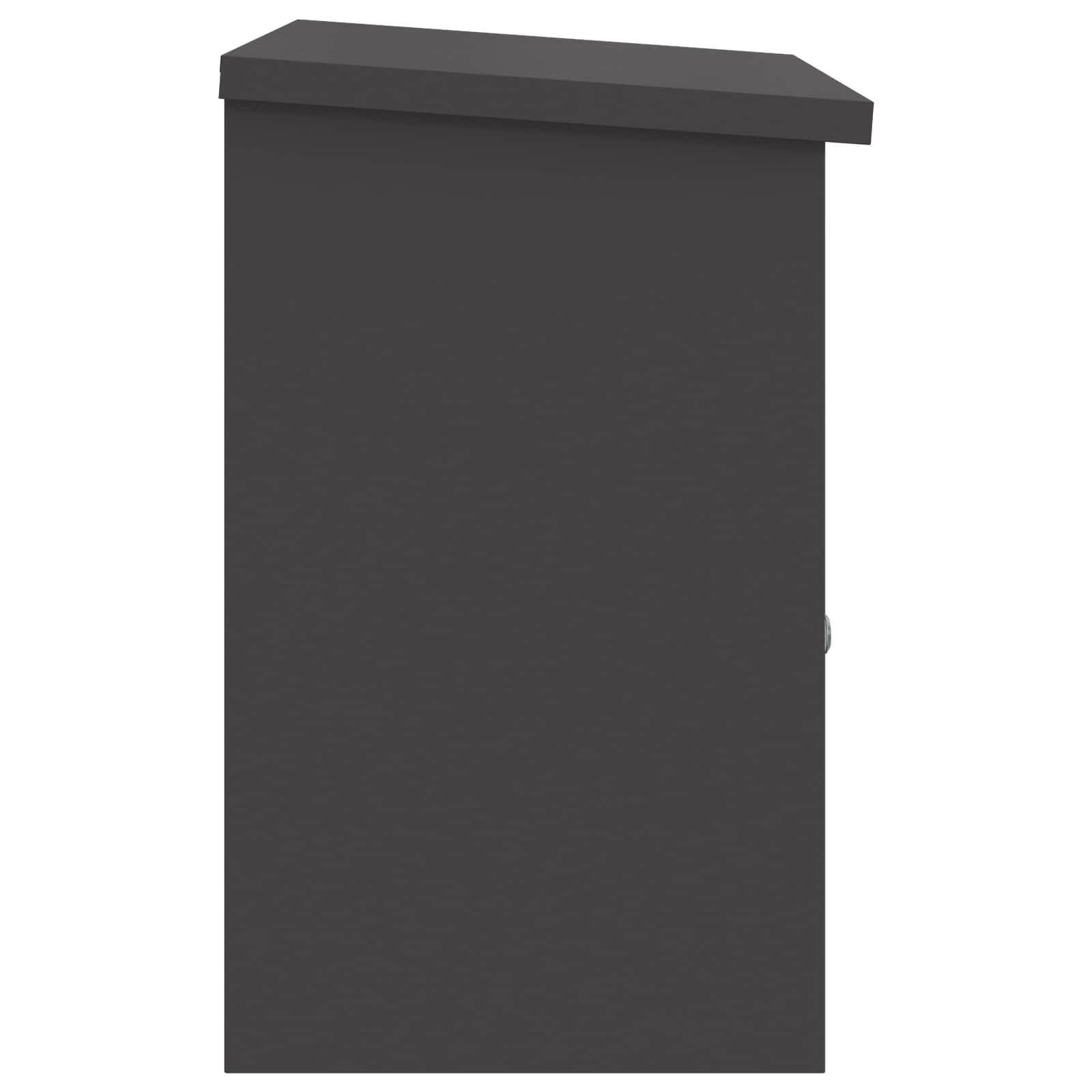 Paketdrop-Box mit Speicher Schwarz 47,5 x 38 x 59 cm Stahl