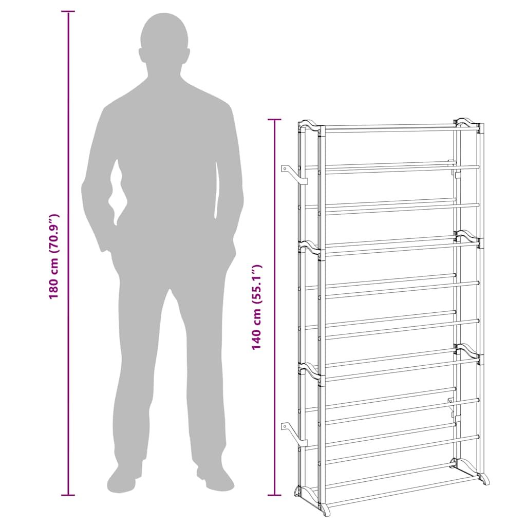 Schuhregal für 40 Paar Schuhe Schuhschrank 140cm