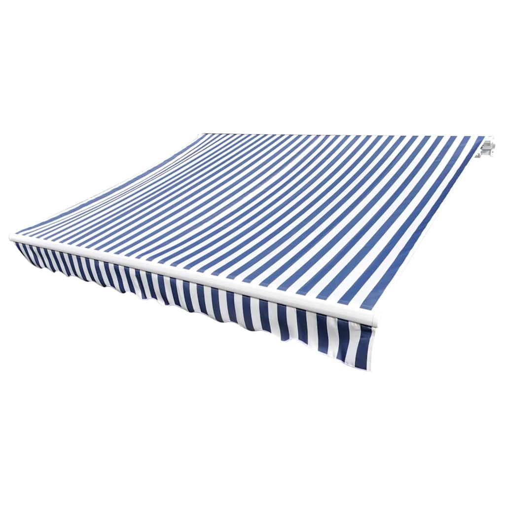 Ersatzstoff für Markise Blau und Weiß 300x250 cm Polyester