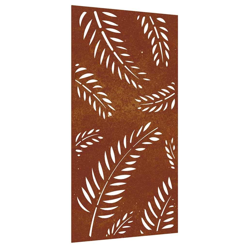 Garten-Wanddeko 105x55 cm Cortenstahl Blatt-Design