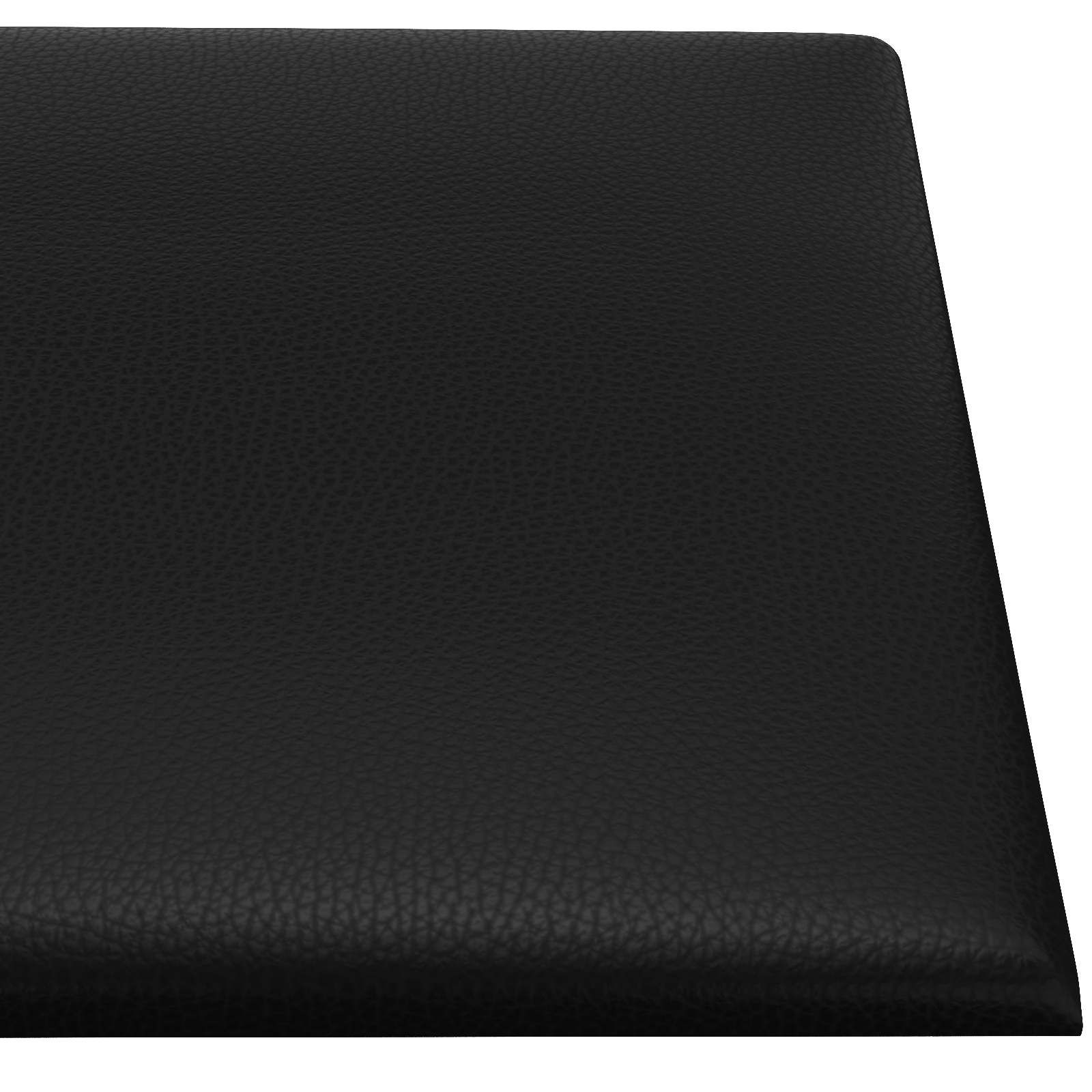 Wandkopfteilen 12 pcs Schwarz 30 x 30 cm Stoff