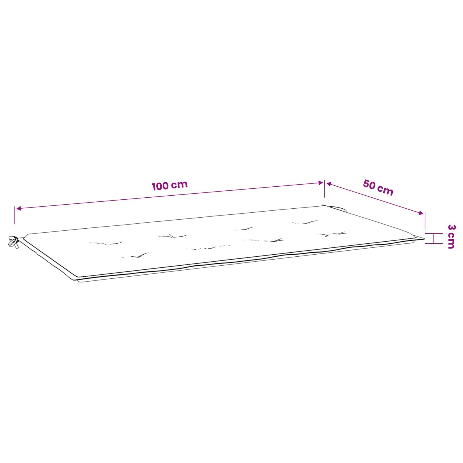 Gartenbank-Auflage Rot Karomuster 100x50x3 cm Oxford-Gewebe