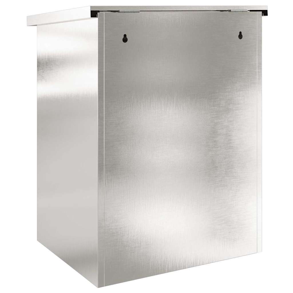 Paketdrop-Box mit Speicher Silber 47,5 x 38 x 59 cm Edelstahl
