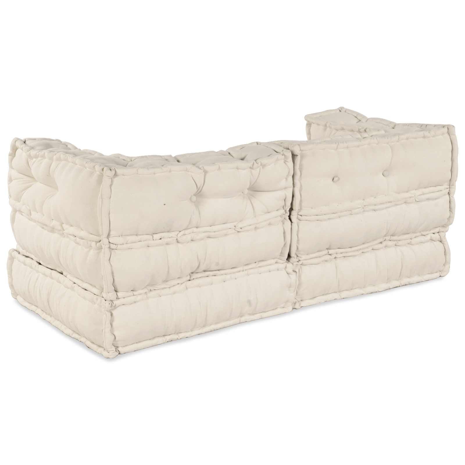 Modulare Sofagarnitur 2 pcs Creme 140 x 70 x 56 cm Stoff