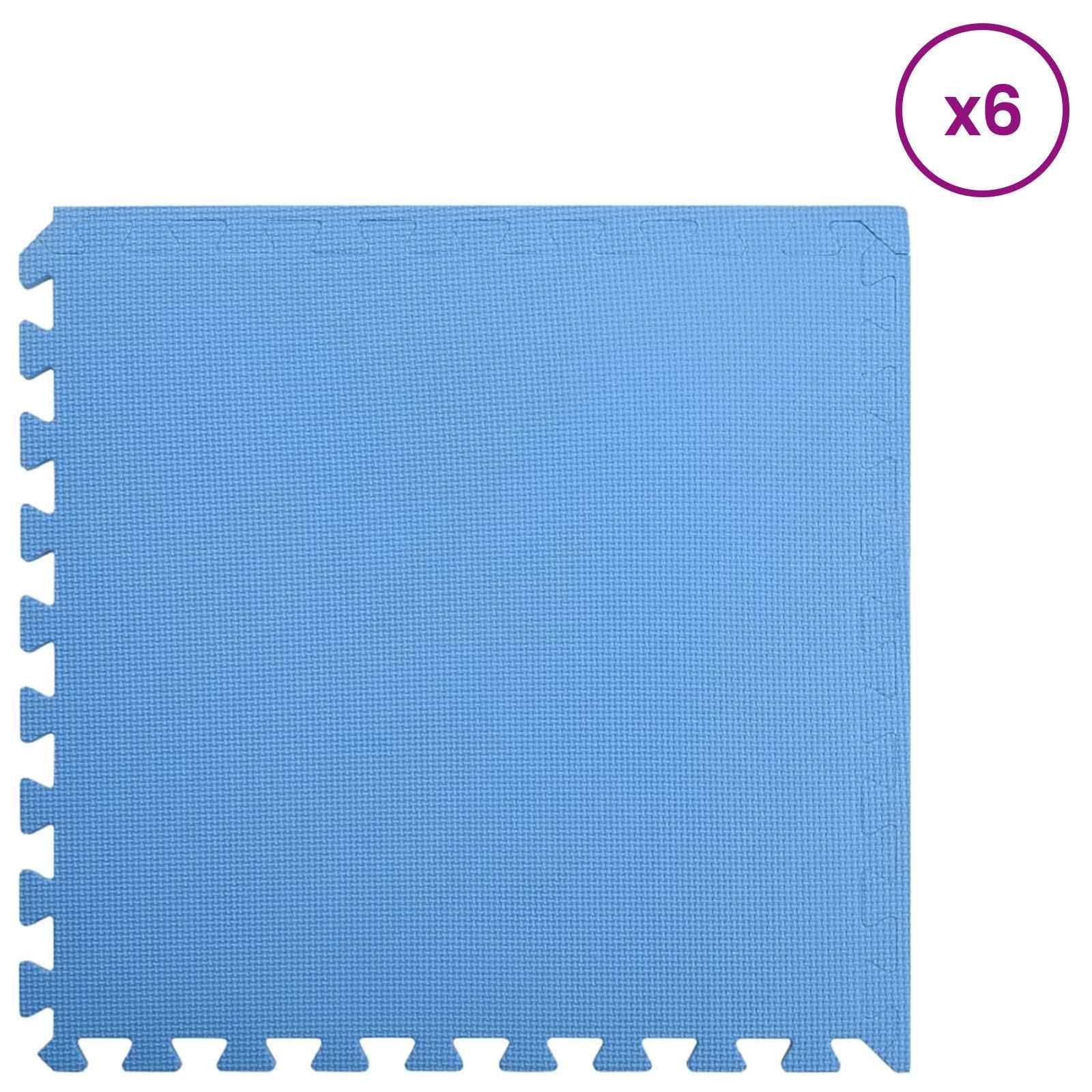 Pool Bodenschutzmatte 6 stk. Blau 2,16 ㎡ EVA-Schaum