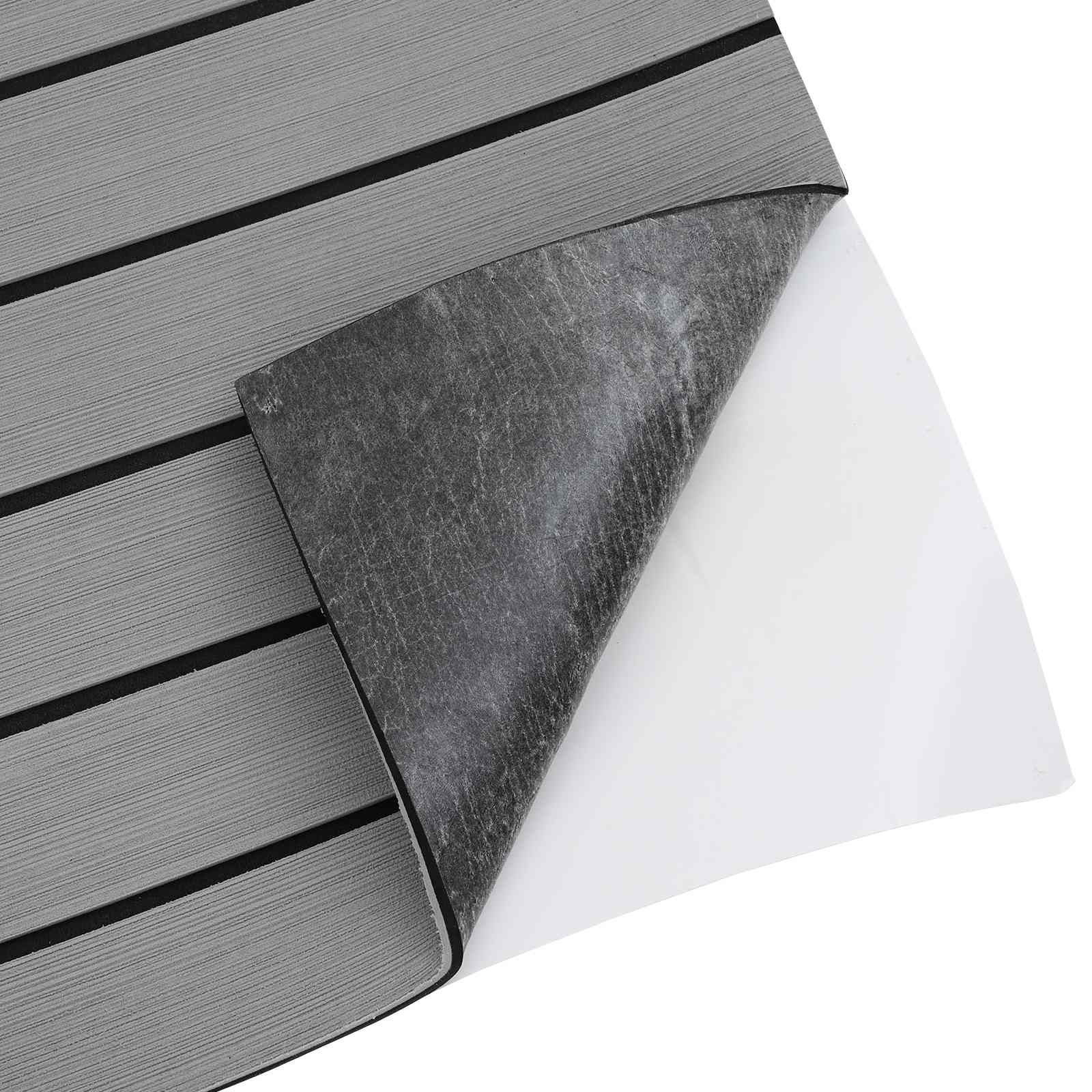 Bootsmatte Gestreift Hellgrau und Schwarz 240 x 90 cm EVA