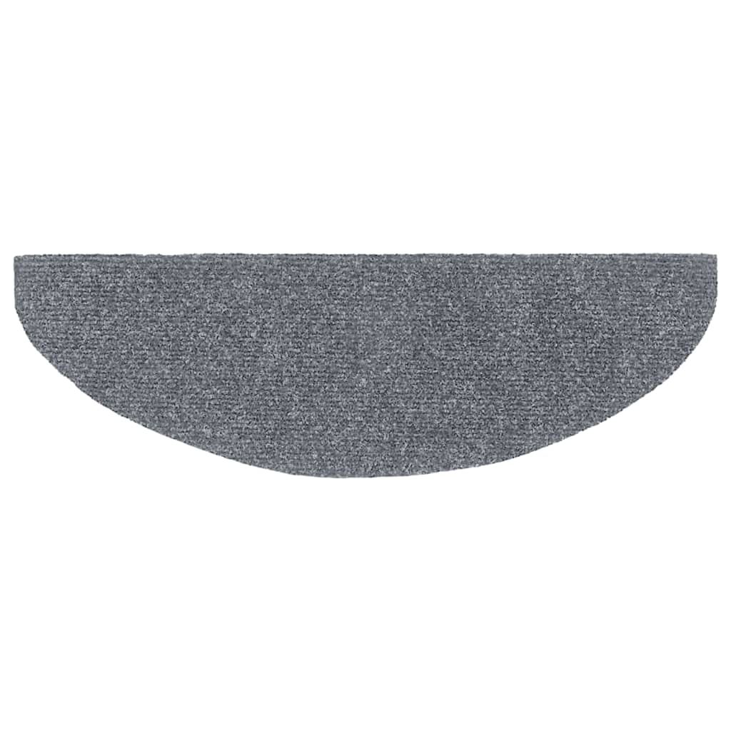 Stufenmatten Selbstklebend 15 Stk. 65x21x4 cm Hellgrau Halbrund Groß
