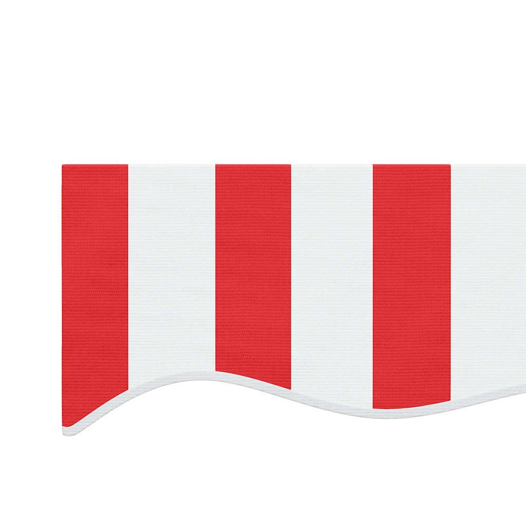 Ersatzstoff für Markise Rot und Weiß 3x2,5 m Polyester