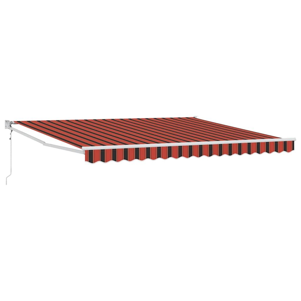 Ausziehbare Markise Orange und Braun 400 x 300 cm